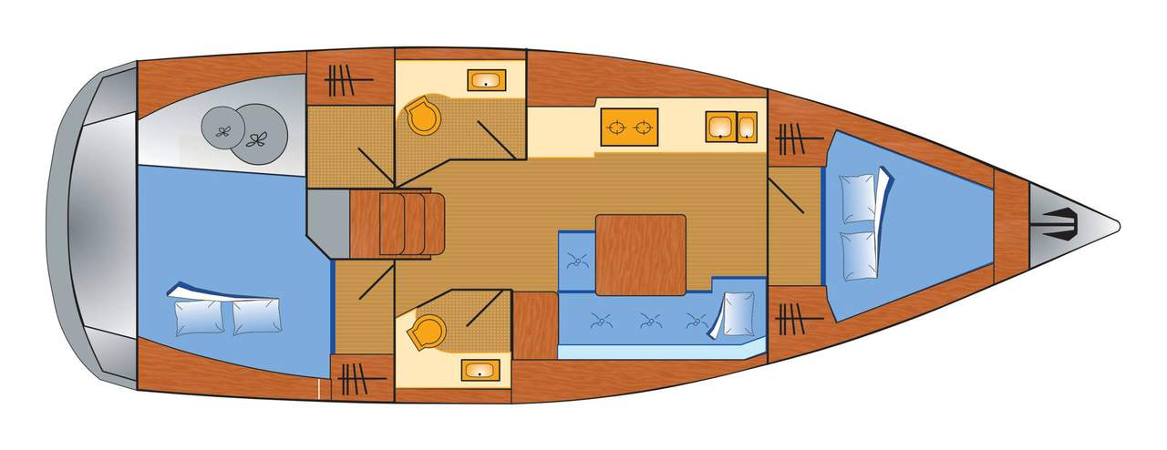 Bareboat Rental Sailboat Dufour with a boat licence