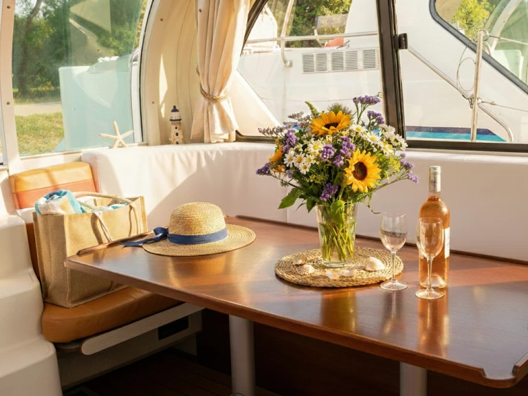 Bareboat Rental Motorboat Nicols Yacht with a boat licence