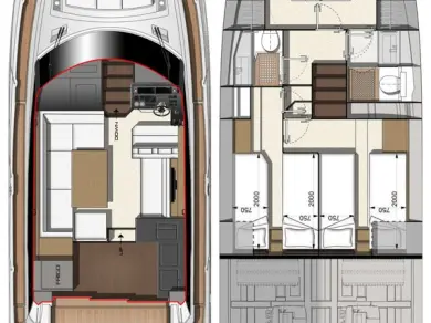 Jeanneau Prestige 460 Fly - 3 + 1 cab. charter bareboat or captained in  Biograd na Moru