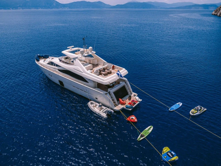 Bareboat Rental Luxury Yacht Ferretti with a boat licence
