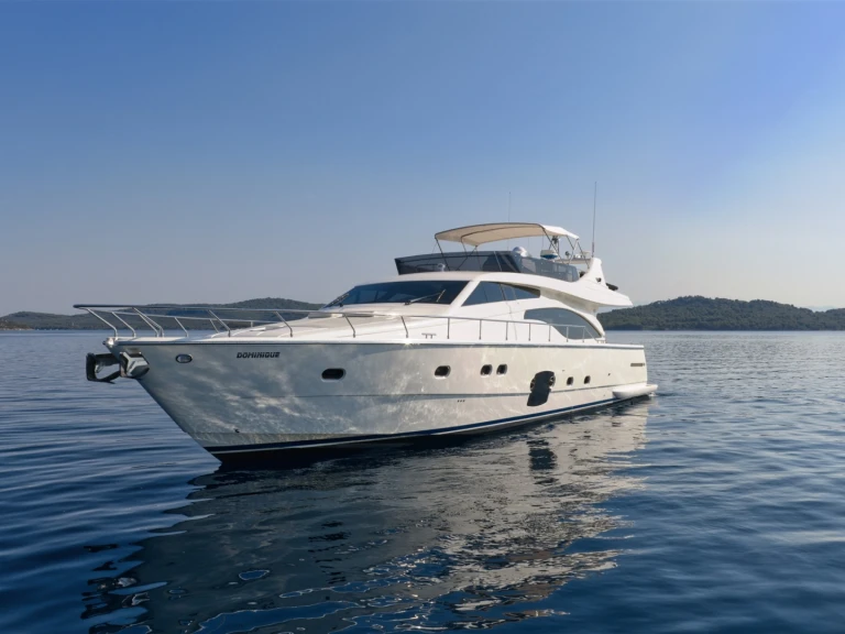 Bareboat Rental Luxury Yacht Ferretti with a boat licence