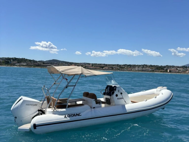 Zodiac Medline 6.8 charter bareboat or captained in  Antibes