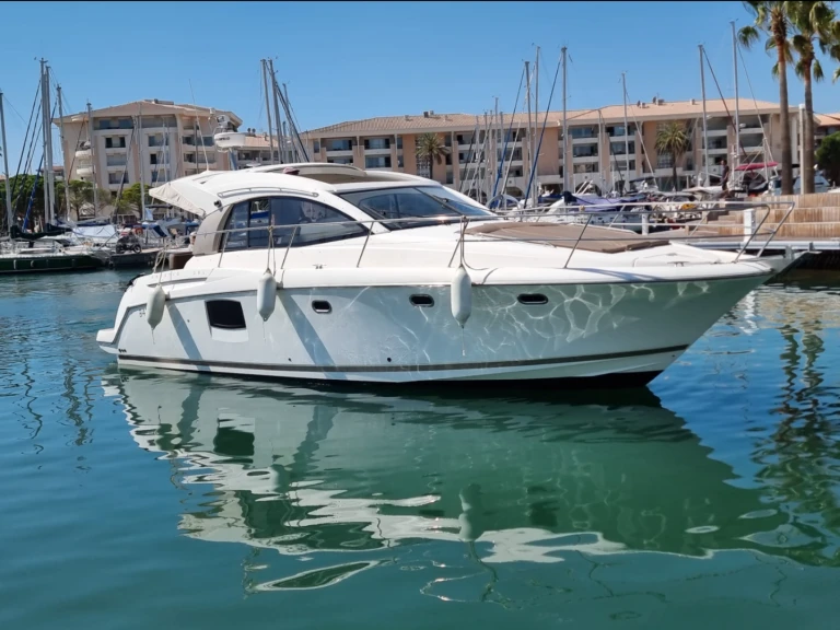 Jeanneau Prestige 38 S charter bareboat or captained in  Saint-Jean-Cap-Ferrat