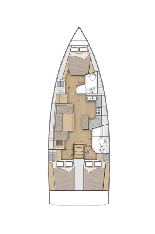 Bareboat Rental Sailboat Bénéteau with a boat licence