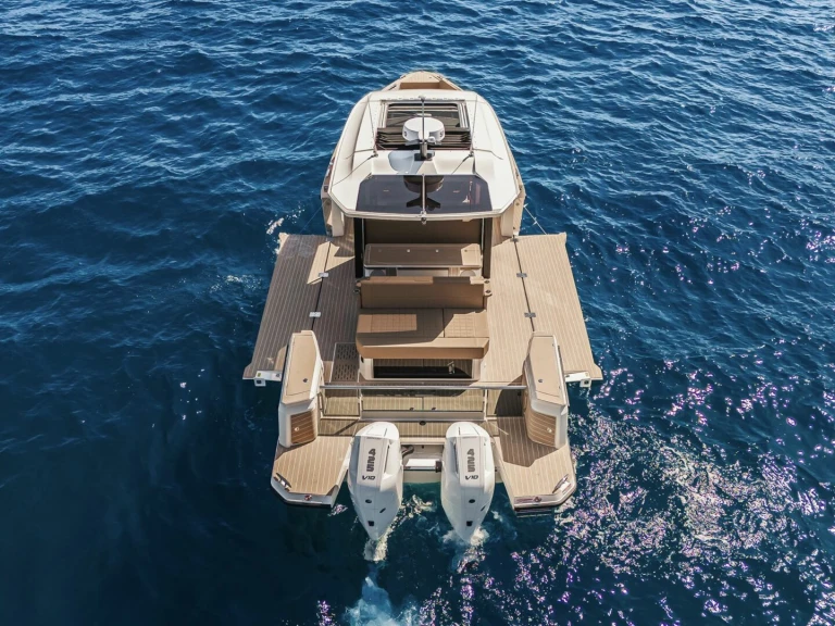 Saxdor 400 GTS charter bareboat or captained in  Marina Botafoch