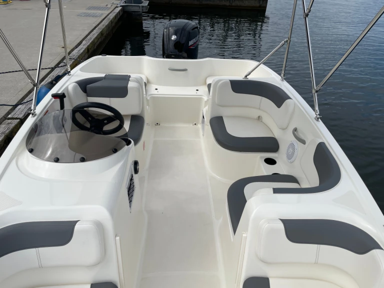 Bareboat Rental Motorboat Bayliner with a boat licence