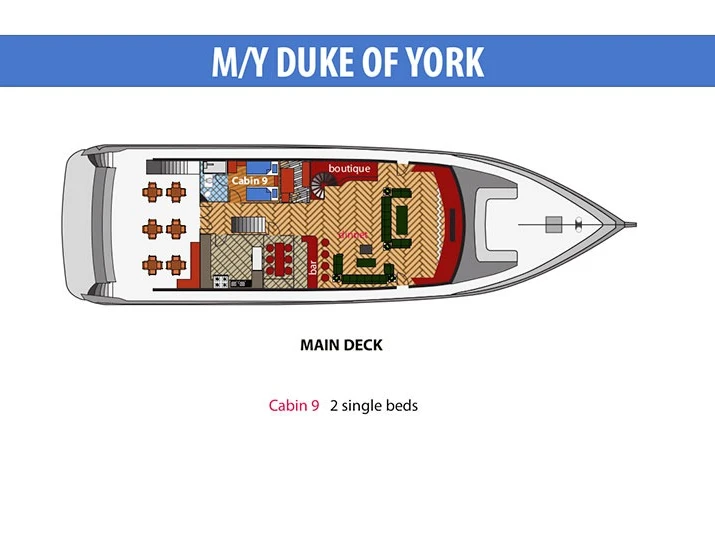  Duke of York - Cabin (triple-1 double + 1 single bed) charter bareboat or captained in  Hulhumale