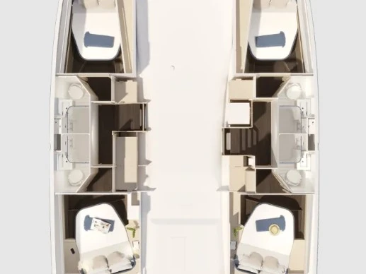 Rent a Fountaine Pajot Fountaine Pajot FP 44 Quatuor - 4 cab. Frenchtown