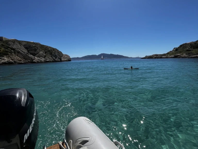 Bareboat Rental RIB Zodiac with a boat licence