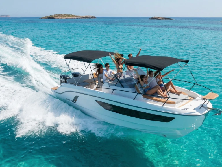 Yacht charter Ibiza Town cheap FLYER 9 SUNdeck