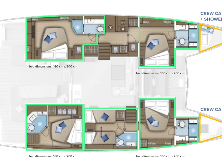 Lagoon Lagoon 55 charter bareboat or captained in  Kaštela