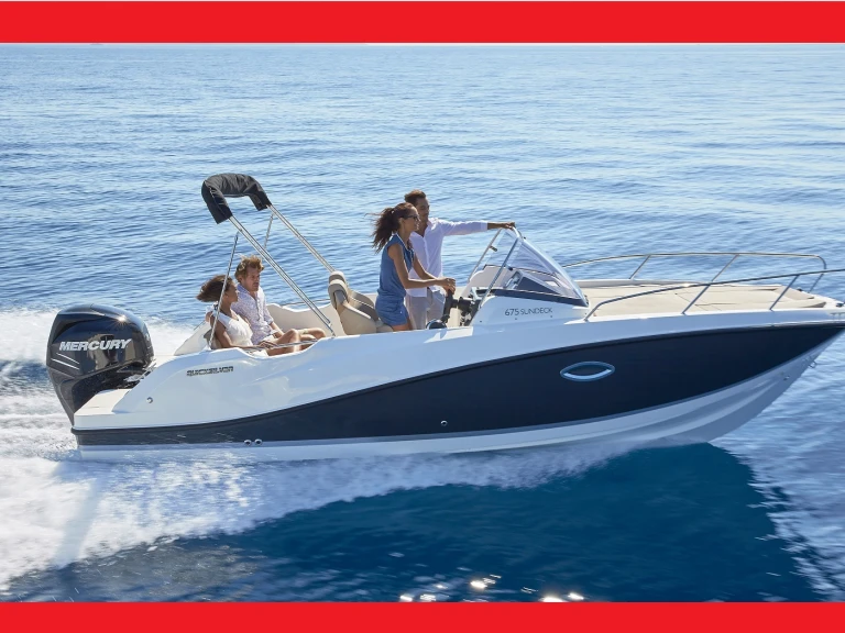 Motorboat rental in Biograd na Moru - Quicksilver Activ 675 Sundeck