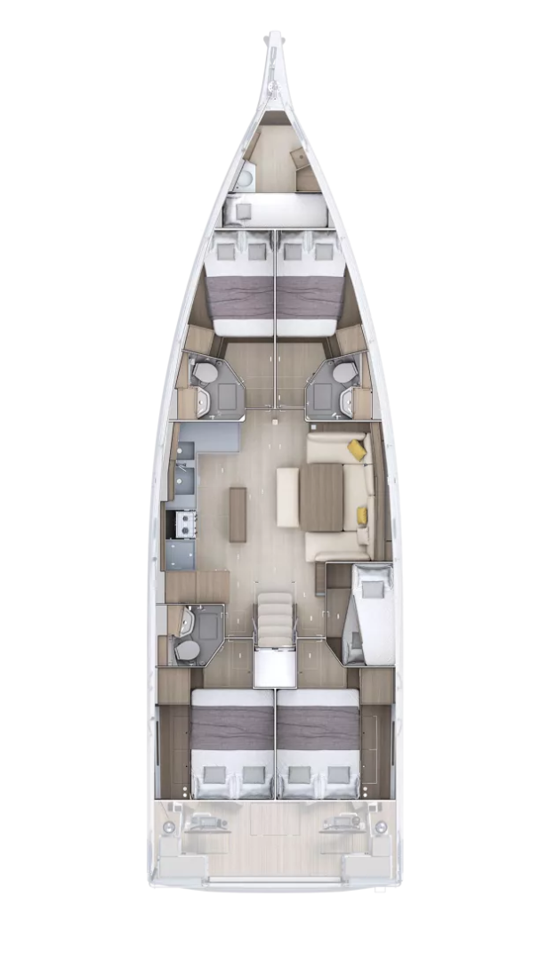 Sailboat rental in Split - Bénéteau Oceanis 52 - 6 cab.