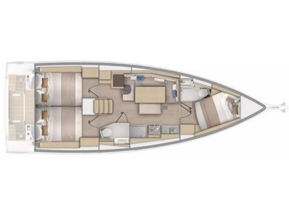 Bareboat Rental Sailboat Bénéteau with a boat licence