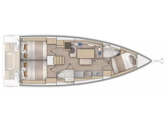 Bareboat Rental Sailboat Bénéteau with a boat licence