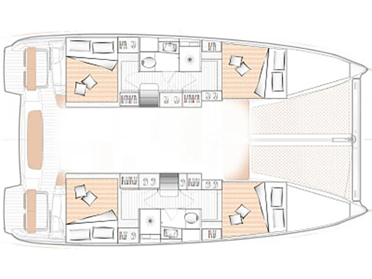 Excess Excess 11 (6 cab.) charter bareboat or captained in  Lefkáda
