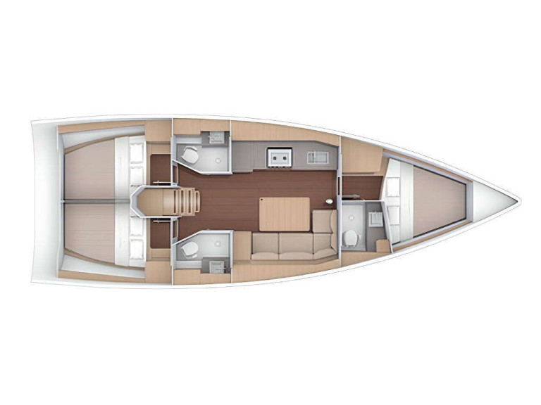 Sailboat rental in Lefkáda - Dufour Dufour 390 (3 cab. 3 WC)