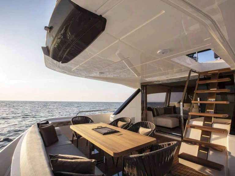Bareboat Rental Luxury Yacht Ferretti with a boat licence