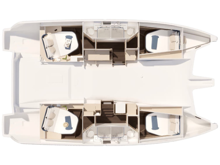 Fountaine Pajot FP 44 Quatuor (6cab.) charter bareboat or captained in  Néa Péramos