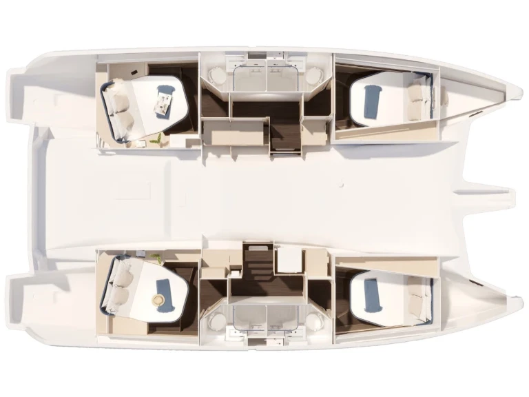 Fountaine Pajot FP 44 Quatuor (6cab.) charter bareboat or captained in  Néa Péramos