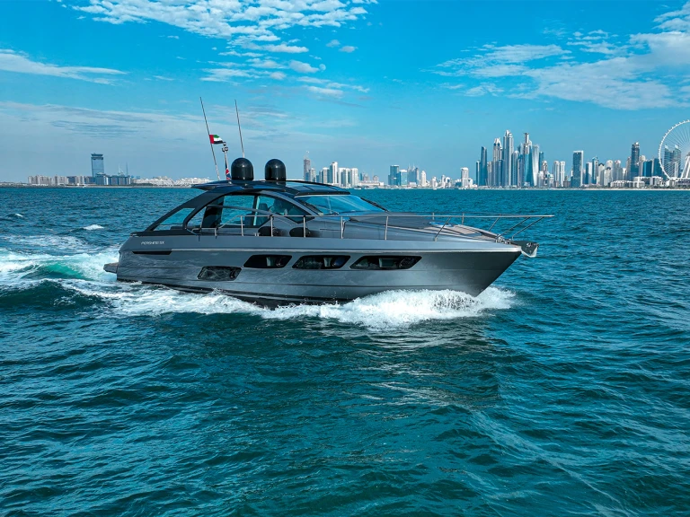 Yacht charter Dubai Marina cheap Pershing 5x