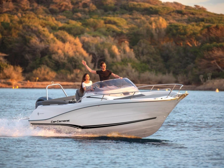 Jeanneau Cap Camarat 6.5 WA Serie 3 charter bareboat or captained in  Porto di Amalfi Marina Coppola