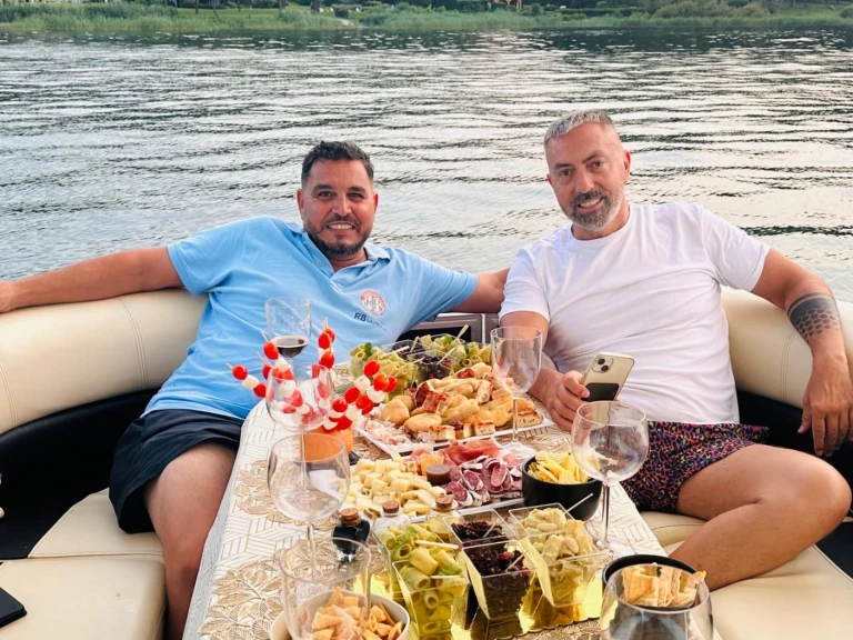 Bareboat Rental Motorboat Pontoon with a boat licence