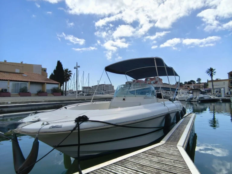 Jeanneau Cap Camarat 715 charter bareboat or captained in  Gruissan