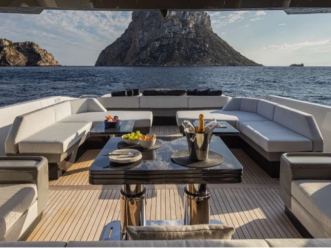 Luxury Yacht rental with or without captain Arcadia Ibiza Town