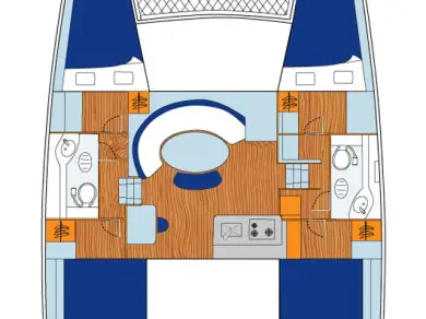 Bareboat Rental Catamaran Lagoon with a boat licence