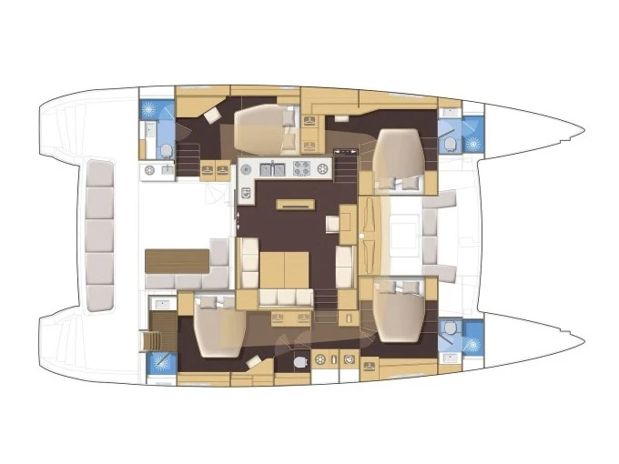 Bareboat Rental Catamaran Lagoon with a boat licence