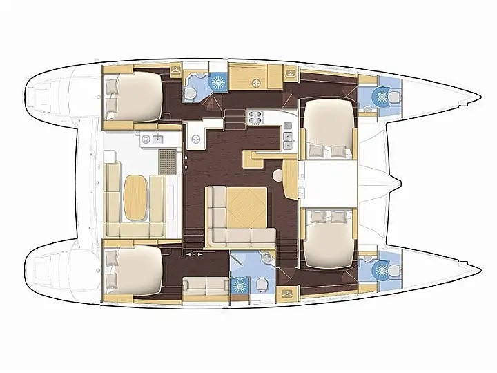 Rent a Lagoon Lagoon 500 (6 cab) Alimos