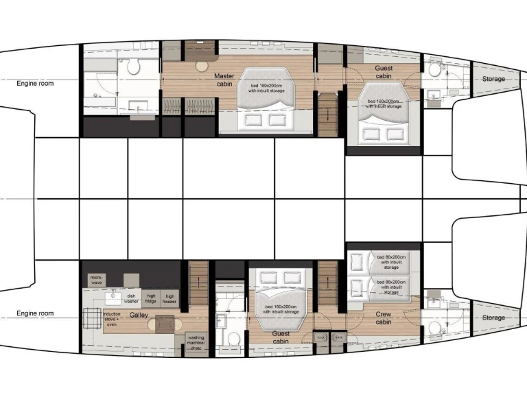 Bareboat Rental Catamaran Sunreef with a boat licence