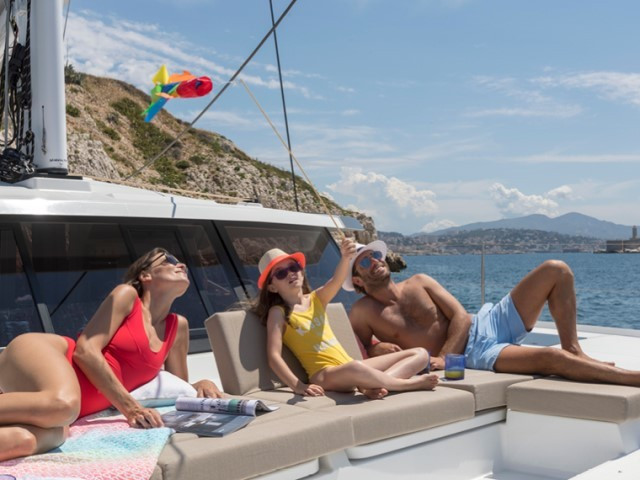 Bareboat Rental Catamaran Fountaine Pajot with a boat licence
