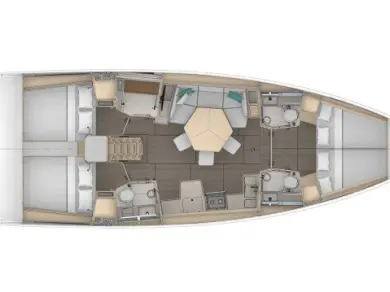 Bareboat Rental Sailboat Dufour with a boat licence