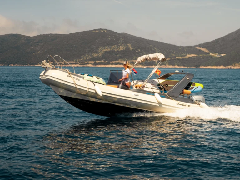 Bareboat Rental RIB Shark with a boat licence