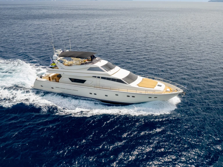 Ferretti Ferretti 80 charter bareboat or captained in  Marina Aliki