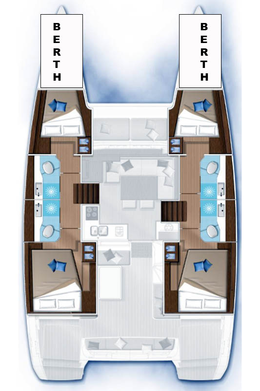 Bareboat Rental Catamaran Lagoon with a boat licence