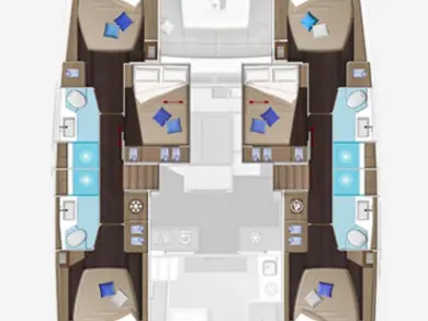 Bareboat Rental Catamaran Lagoon with a boat licence