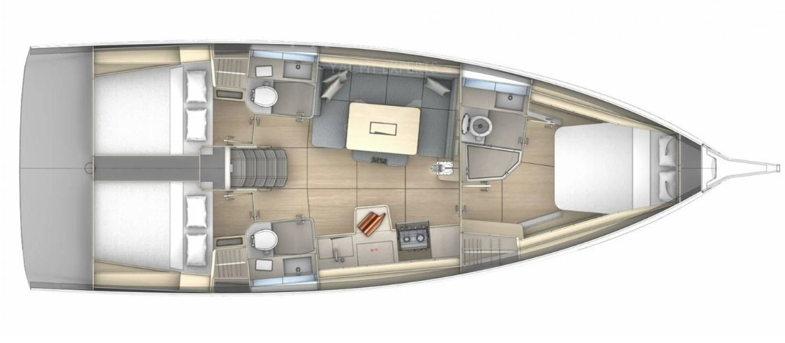 Bareboat Rental Sailboat Dufour with a boat licence