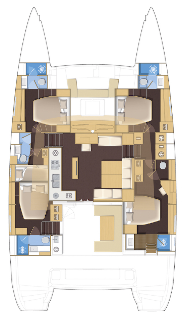 Lagoon Lagoon 52 F charter bareboat or captained in  Gouvia