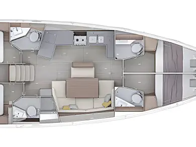 Sailboat rental in Rogoznica - Bénéteau Oceanis 47 - 4 cab.