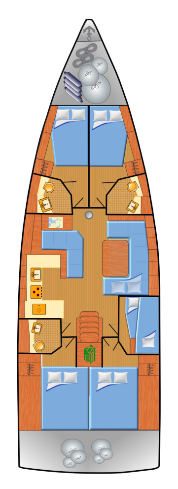 Bareboat Rental Sailboat Bénéteau with a boat licence