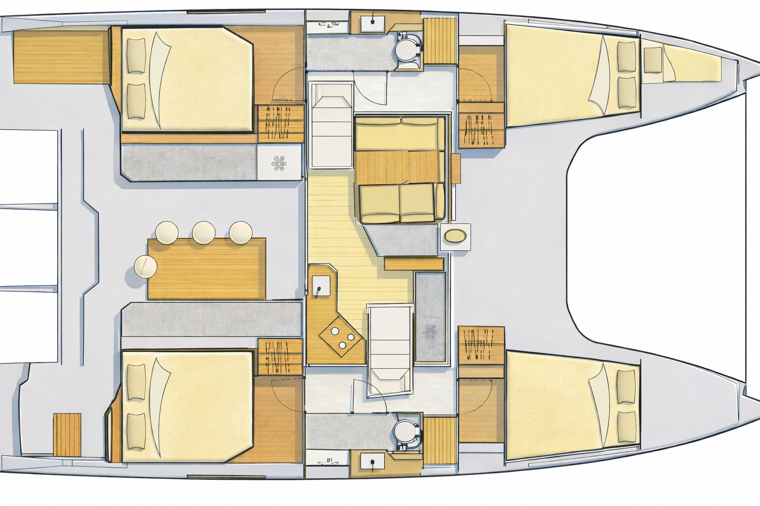 Bareboat Rental Catamaran Nautitech with a boat licence