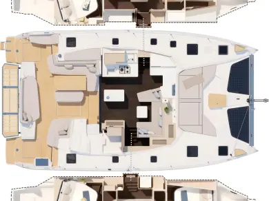 Bareboat Rental Catamaran Fountaine Pajot with a boat licence