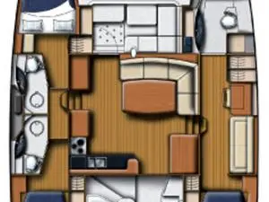 Leopard Catamarans / Robertson & Caine Leopard 45 - 3 + 1 cab. charter bareboat or captained in  Seget Donji