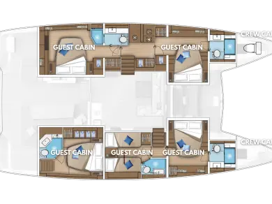 Lagoon Lagoon 55 charter bareboat or captained in  Kaštela