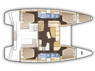 Bareboat Rental Catamaran Lagoon with a boat licence