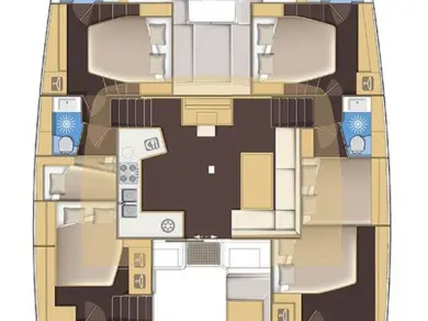 Bareboat Rental Catamaran Lagoon with a boat licence