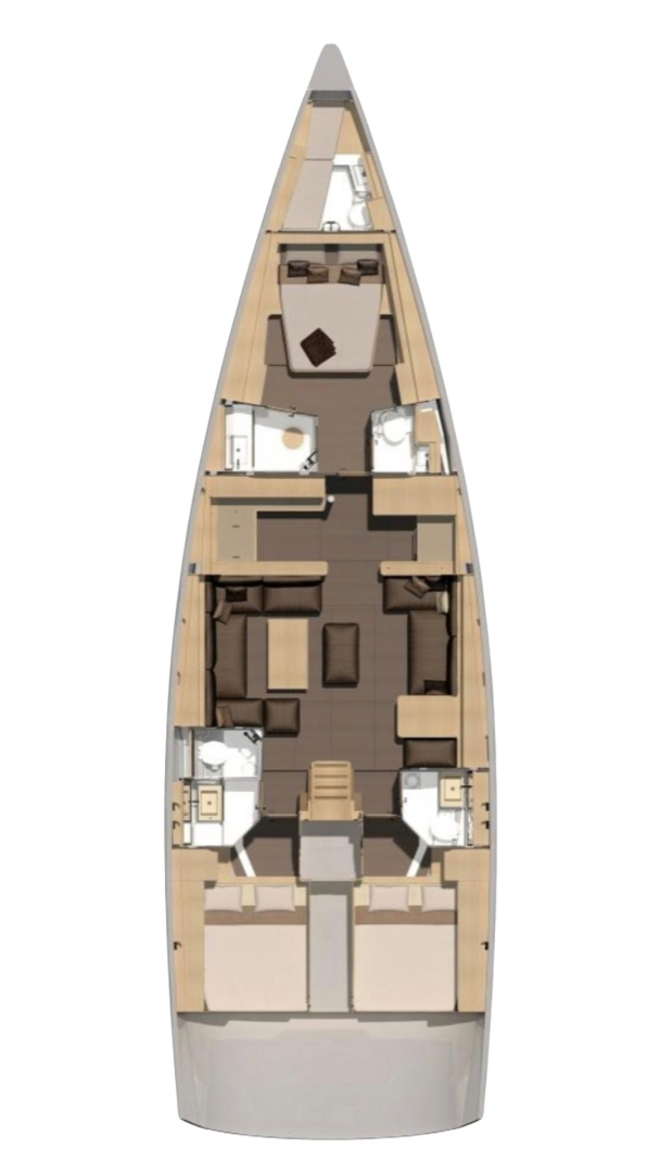 Bareboat Rental Sailboat Dufour with a boat licence